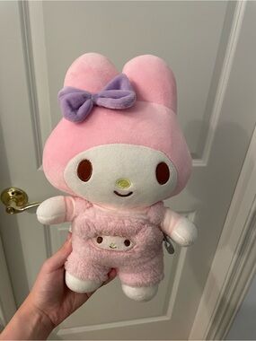 My Melody Pink Plush Toy with Purple Bow - Sanrio